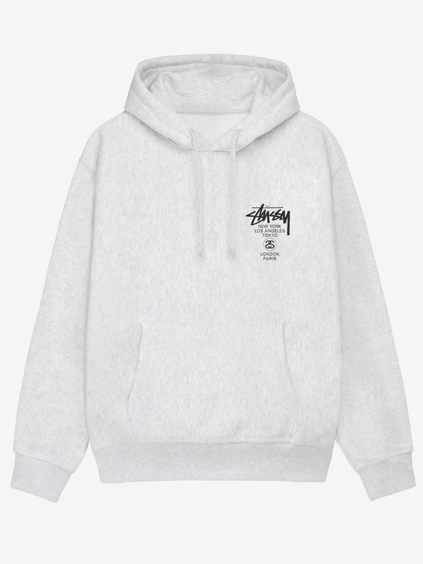 Stussy World Tour Hoodie White