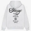 Stussy World Tour White Pullover Hoodie