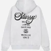 Stussy World Tour White Zip-Up Hoodie