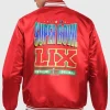 Super Bowl LIX Red Satin Varsity Jacket