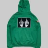 Supreme Hysteric Glamour Fuck Hand Skeleton Green Zip-Up Hoodie