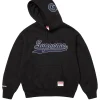 Supreme x Mitchell & Ness NCAA Hoodie Black