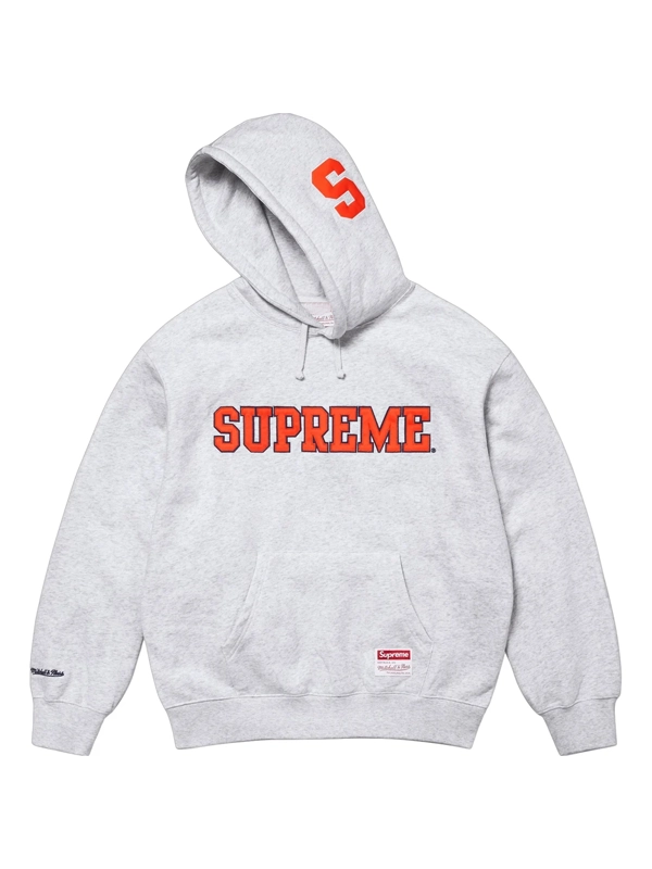 Supreme x Mitchell & Ness NCAA Hoodie Grey