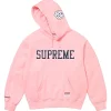 Supreme x Mitchell & Ness NCAA Hoodie Pink