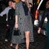 Taylor Swift Black & White Plaid Coat