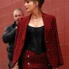 Taylor Swift Broncos vs Chiefs Red Tweed Blazer