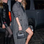 Taylor Swift Plaid Trench Coat