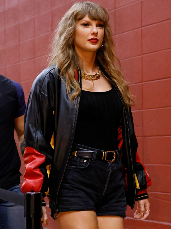 Taylor Swift Chiefs Vintage Leather Bomber Jacket