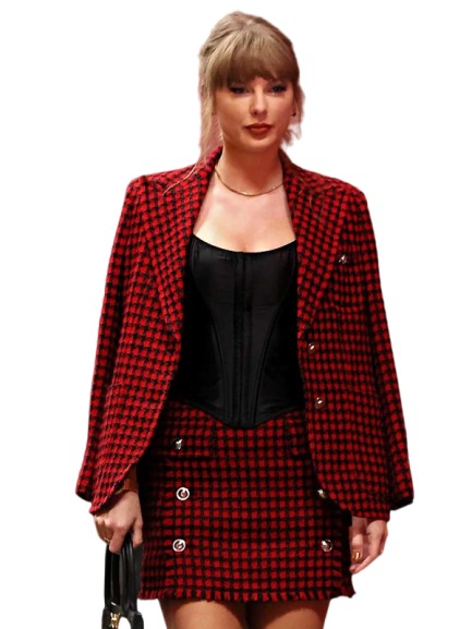 Taylor Swift Red Tweed Blazer