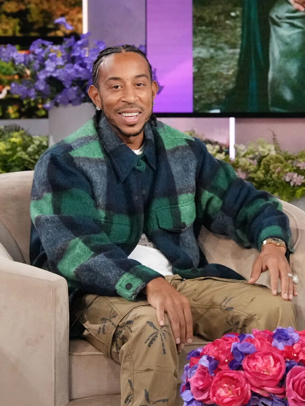 The Jennifer Hudson Show Ludacris Plaid Jacket Green