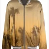 The Voice S26 Michael Bublé Palm Tree Print Bomber Jacket Gold