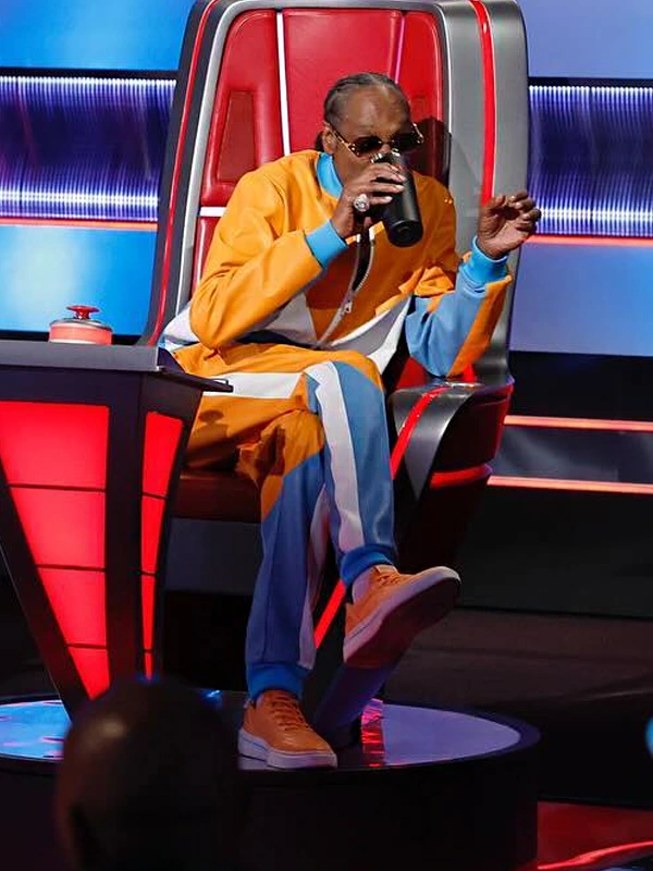 The Voice S26 Snoop Dogg Colorblock Leather Tracksuit