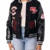 The Wild Collective San Francisco 49ers Black Varsity Sparkle Jacket