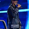 Times Square Fortnite Concert Snoop Dogg Black Printed Leather Jacket