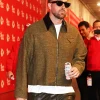 Travis Kelce Bottega Veneta Cotton Frise Blouson Jacket Brown