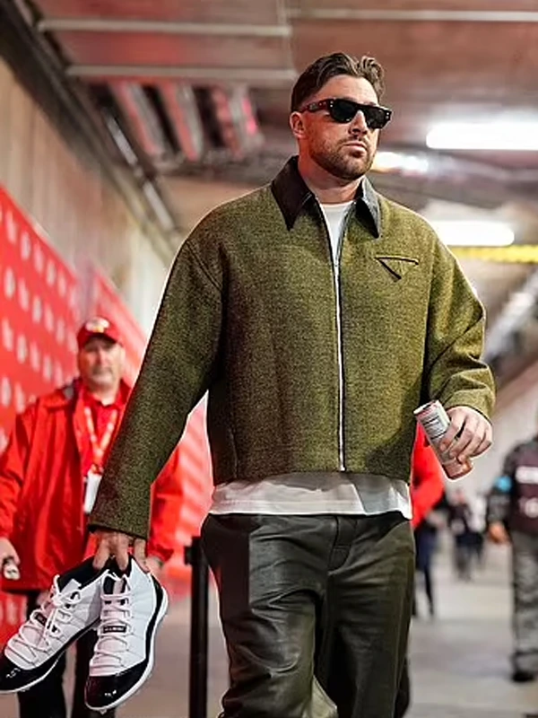 Travis Kelce Brown Cotton Jacket