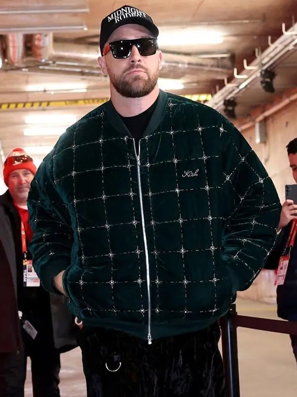 Travis Kelce Kith Green Velvet Jacket