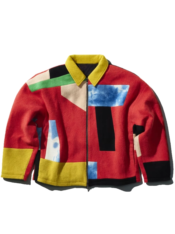 Travis Kelce Multicolor Patchwork Cashmere Jacket