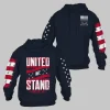 United We Stand Divided We Fall Hoodie Navy