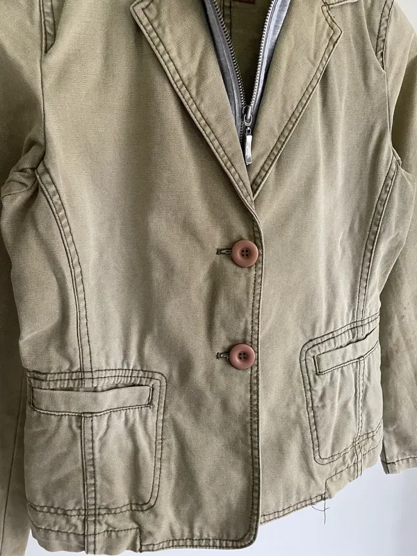 Von Dutch Grey High Neck Brown Blazer