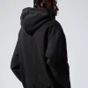 Weekday Relaxed Heavy Hoodie Black