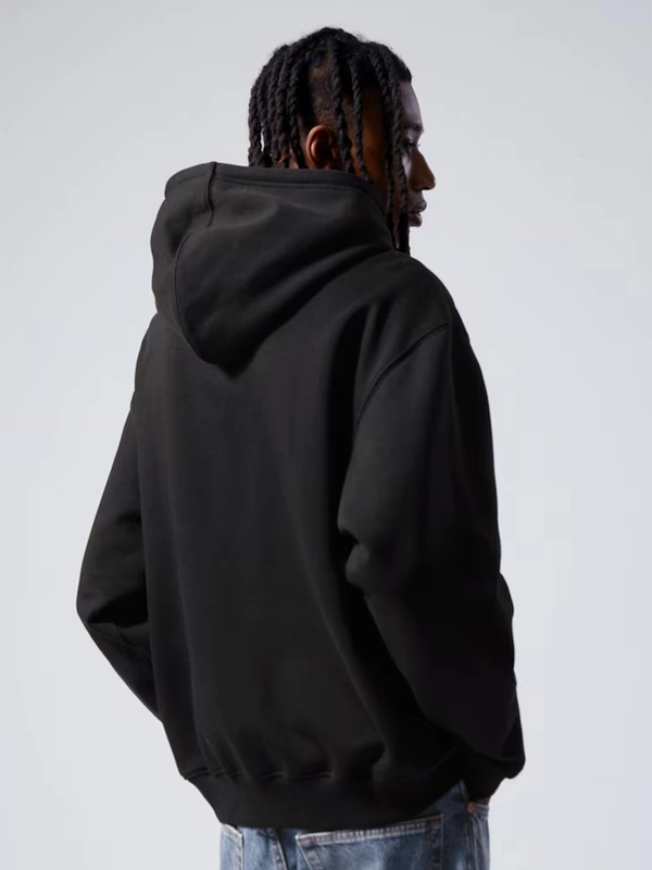 Weekday Relaxed Heavy Hoodie Black