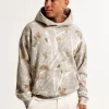 White Camo Hoodie Abercrombie