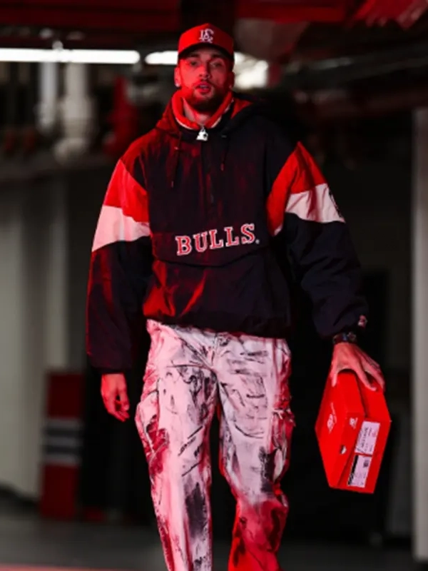 Zach Lavine Chicago Bulls Black Starter Jacket