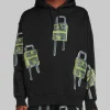 A$AP Rocky Givenchy Oversized 4G Lock Print Black Hoodie