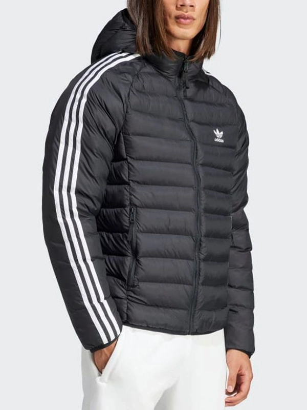 ADIDAS PADDED HOODED PUFFER JACKET BLACK