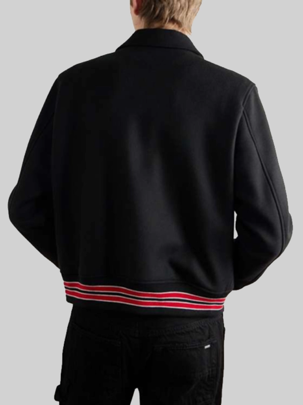 AMIRI Bones Twill Black Varsity Jacket