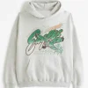 Abercrombie Philadelphia Eagles Graphic Popover Hoodie Grey