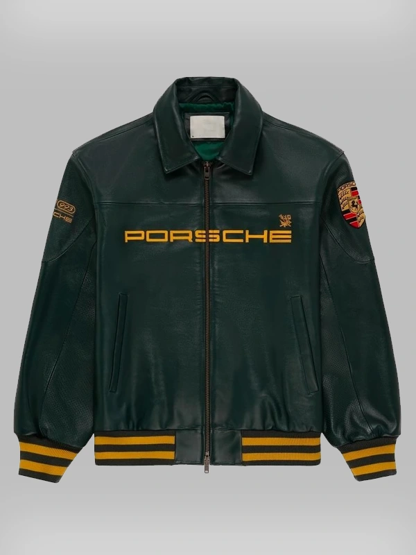 Aime Leon Dore x Porsche 993 Turbo Leather Jacket Green