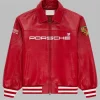 Aime Leon Dore x Porsche 993 Turbo Leather Jacket Red