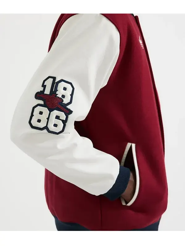 Arsenal-Unisex-Varsity-Full-Snap-Jacket-Red