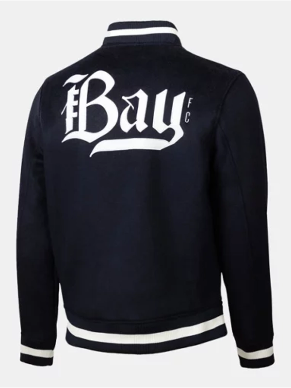 Bay FC Black Letterman Varsity Jacket