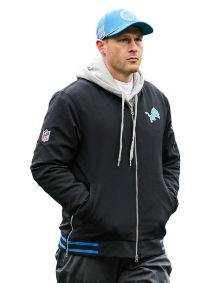 Ben Johnson Detroit Lions Bomber Jacket Black