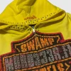 Bloody Osiris Murd333r Rhinestone Yellow Hoodie