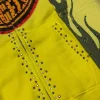 Bloody Osiris Murd333r Rhinestone Yellow Zip-Up Hoodie