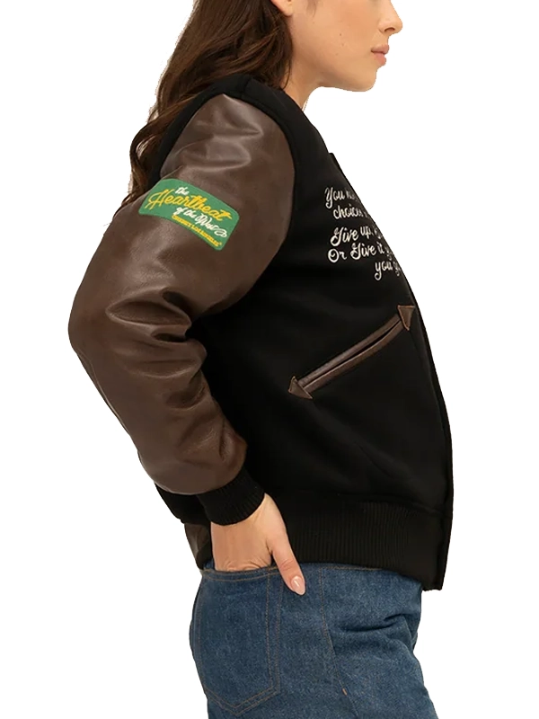 Cherry Rodeo Champ Black & Brown Varsity Jacket