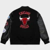 Chicago Bulls Black Out Collection Vintage Logo Full-Snap Varsity Jacket