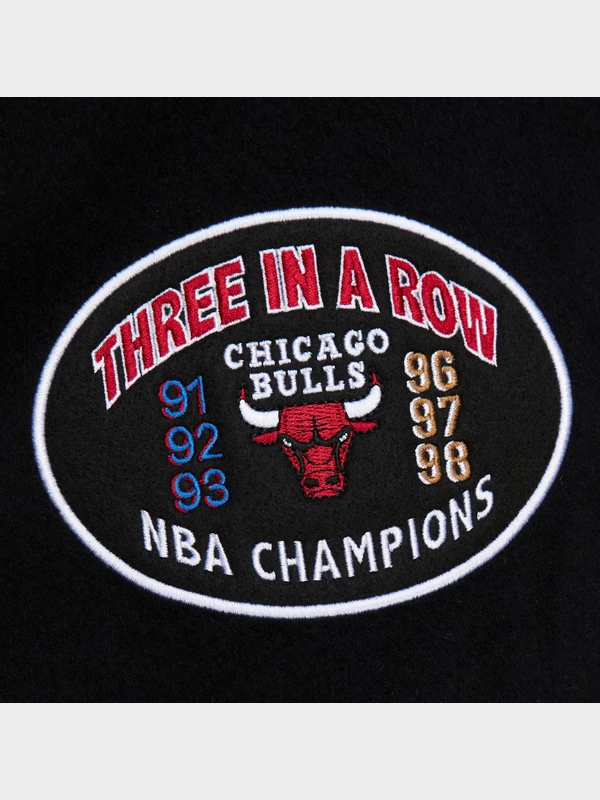 Chicago Bulls Black Vintage Logo Varsity Jacket