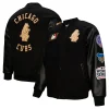 Chicago Cubs Mitchell & Ness Black Blackout Varsity Jacket