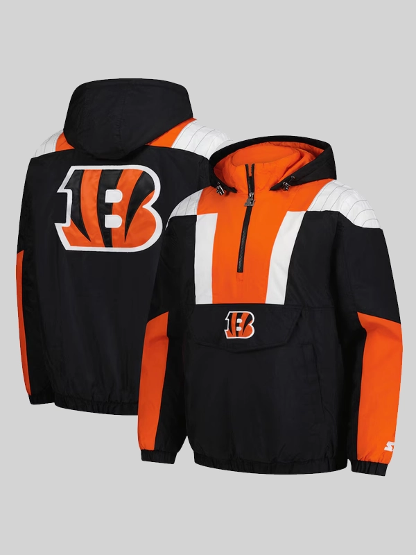 Cincinnati Bengals Starter Charger Half-Zip Jacket