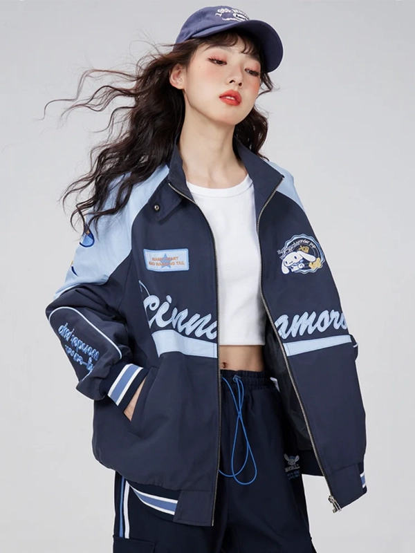 Cinnamoroll Racing Blue Bomber Jacket