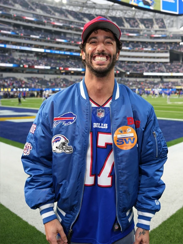 Daniel Ricciardo Bills Blue Varsity Jacket