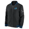 Detroit Lions Nike 2024 NFL Sideline Black Bomber Jacket