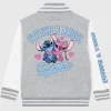 Disney Lilo And Stitch Grey & White Varsity Jacket