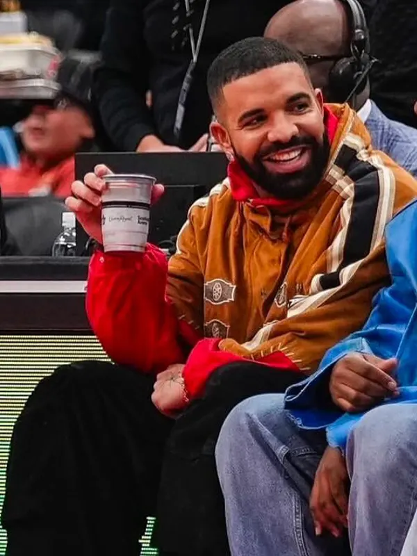 Drake-Raptors-Game-Embroidered-Hooded-Snow-Ski-Brown-Jacket