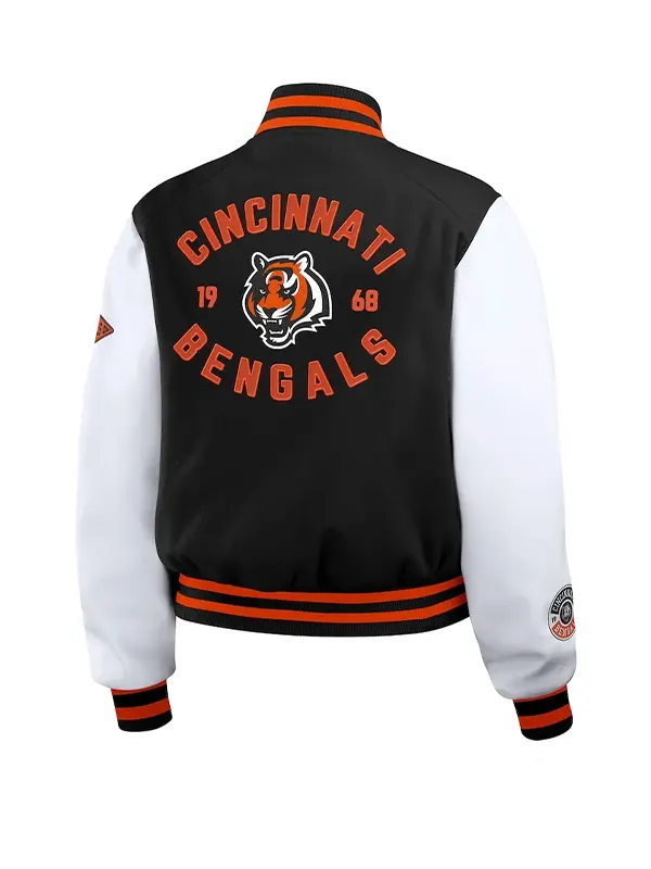 Erin-Andrews-Cincinnati-Bengals-Black-and-White-Varsity-Jacket